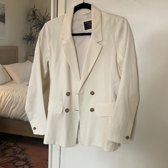 Abercrombie white linen blazer - Picture 1 of 4